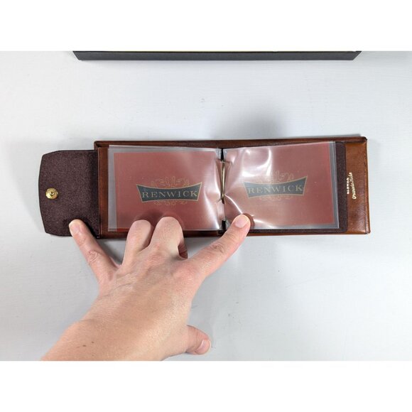 New Old Stock RENWICK brown leather bifold wallet, Granada Hide leather wallet - Picture 8 of 14